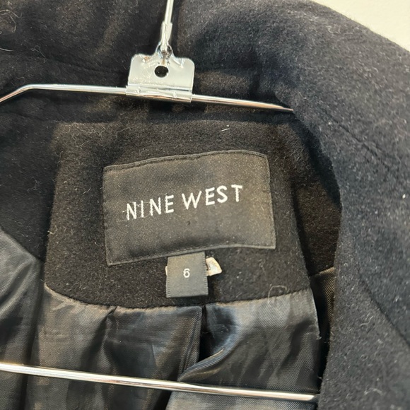 Nine West Short Peacoat Jacket Wool Blend / Black / S- 6 - Picture 8 of 9